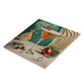 Weihnachtscocktail Party Happy Hour Fliese (Seite)