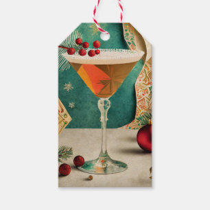 Weihnachtscocktail Party Happy Hour Geschenkanhänger