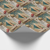 Weihnachtscocktail Party Happy Hour Geschenkpapier (Ecke)