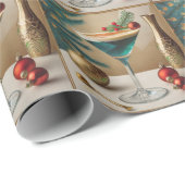 Weihnachtscocktail Party Happy Hour Geschenkpapier (Rolleneckpunkt)