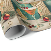 Weihnachtscocktail Party Happy Hour Geschenkpapier (Rolleneckpunkt)