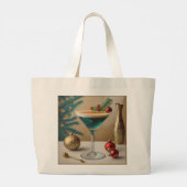 Weihnachtscocktail Party Happy Hour Jumbo Stoffbeutel (Rückseite)