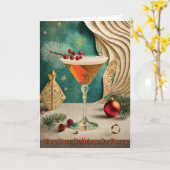 Weihnachtscocktail Party Happy Hour Karte (Gelbe Blume)