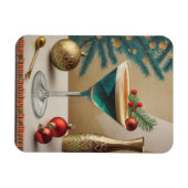 Weihnachtscocktail Party Happy Hour Magnet (Horizontal)