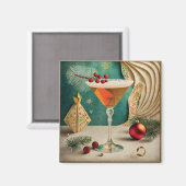 Weihnachtscocktail Party Happy Hour Magnet (Vorderseite/Rückseite)