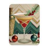 Weihnachtscocktail Party Happy Hour Magnet (Vertikal)
