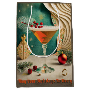 Weihnachtscocktail Party Happy Hour Mittlere Geschenktüte