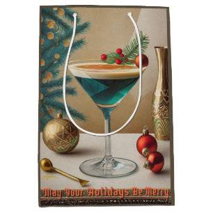Weihnachtscocktail Party Happy Hour Mittlere Geschenktüte