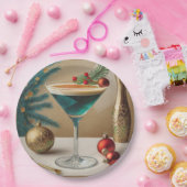 Weihnachtscocktail Party Happy Hour Pappteller (Party)