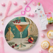 Weihnachtscocktail Party Happy Hour Pappteller (Party)