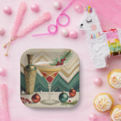 Weihnachtscocktail Party Happy Hour Pappteller (Party)