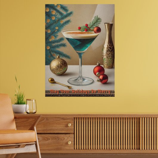 Weihnachtscocktail Party Happy Hour Poster (Wohnzimmer 2)