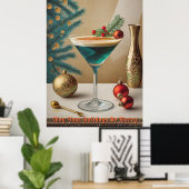 Weihnachtscocktail Party Happy Hour Poster (Heimbüro)