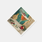 Weihnachtscocktail Party Happy Hour Serviette (Ecke)