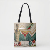 Weihnachtscocktail Party Happy Hour Tasche (Vorderseite)