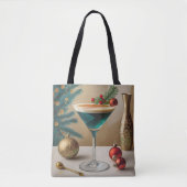 Weihnachtscocktail Party Happy Hour Tasche (Vorderseite)