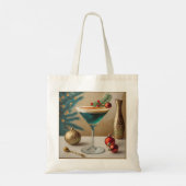 Weihnachtscocktail Party Happy Hour Tragetasche (Rückseite)