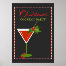 Weihnachtscocktail Party Holiday Poster
