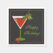 Weihnachtscocktail Party Paper Napkins Serviette (Vorderseite)