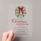 Weihnachtscocktail Party Weihnachtsfest Party Acryleinladungen (Insitu (Handheld))