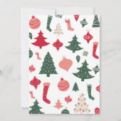 Weihnachtscocktail Party Weihnachtsmuster Einladung (Rückseite)