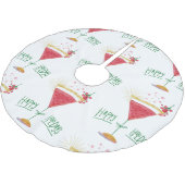 Weihnachtscocktail Polyester Weihnachtsbaumdecke (Schrägansicht)