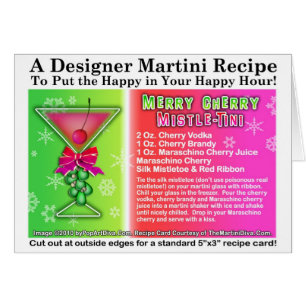 WEIHNACHTScocktail-REZEPT-KARTE DER