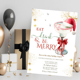 Weihnachtscocktail Santa Hut Einladung zum Fest
