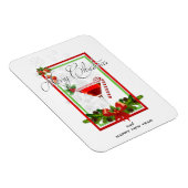 Weihnachtscocktail Watercolor Art Magnet (Rechte Seite)