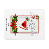 Weihnachtscocktail Watercolor Art Magnet (Horizontal)