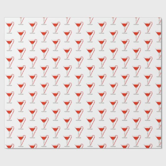 Weihnachtscocktail Weihnachtswrapper Geschenkpapier (Flach)