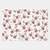 Weihnachtscocktail Wrapping Paper Set Geschenkpapier Set (Vorderseite)
