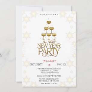 Weihnachtscocktails Champagnerglas Feiertage  Einladung