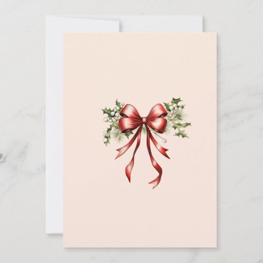 Weihnachtscocktail's Elegantes Party Einladung (Rückseite)