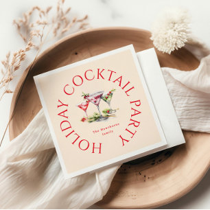 Weihnachtscocktail's Elegantes Party Serviette
