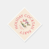 Weihnachtscocktail's Elegantes Party Serviette (Ecke)