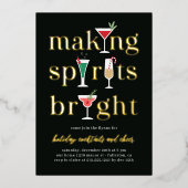 Weihnachtscocktails Feierabend Einladung (Vorderseite)