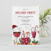 Weihnachtscocktails Feierabend Einladung (Stehend Vorderseite)