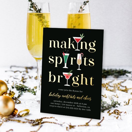 Weihnachtscocktails Feierabend Einladung