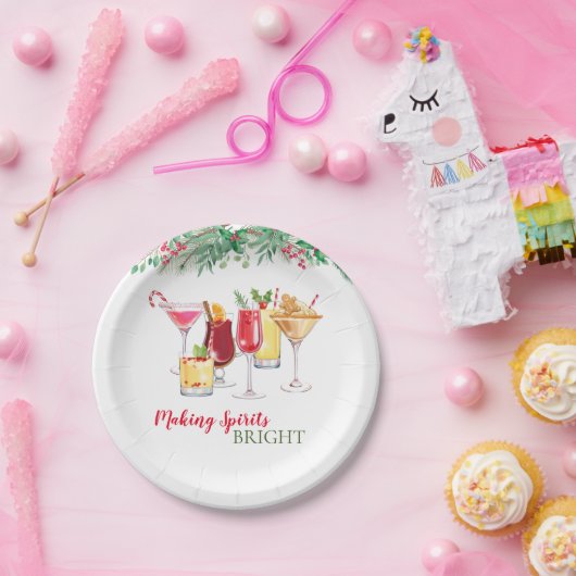 Weihnachtscocktails Feierabend Pappteller (Party)