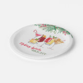 Weihnachtscocktails Feierabend Pappteller (Schrägansicht)
