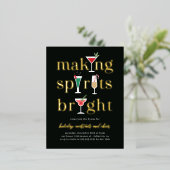 Weihnachtscocktails Foliday Party Postkarte (Stehend vorne)