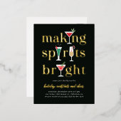 Weihnachtscocktails Foliday Party Postkarte (Vorderseite/Rückseite)