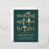 Weihnachtscocktails Foliday Party Postkarte (Vorderseite/Rückseite)