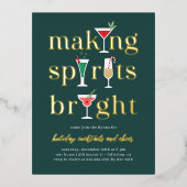 Weihnachtscocktails Foliday Party Postkarte (Vorderseite)