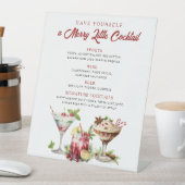 Weihnachtscocktails Fröhliches Bar Sockelschild (In Situ)