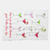 Weihnachtscocktails Humorisches Zitat Geschirrtuch (Horizontal)