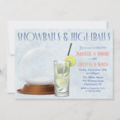 Weihnachtscocktails im Winter Einladung (Vorderseite)