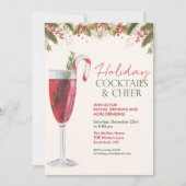 Weihnachtscocktails Party Einladung (Vorderseite)