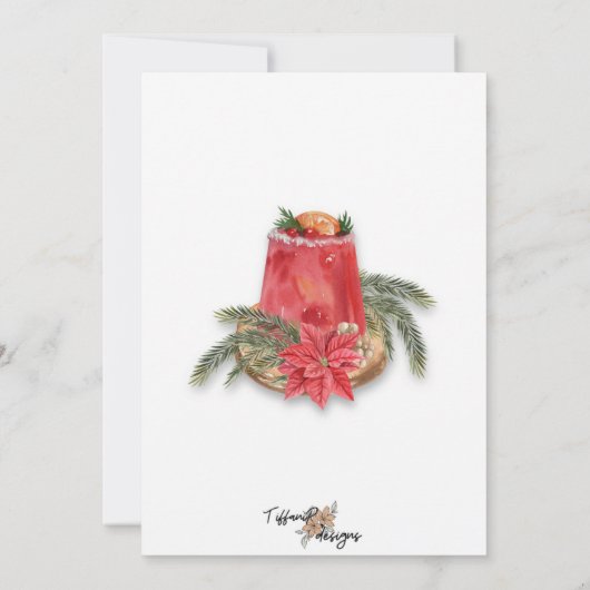 Weihnachtscocktails Party Einladung (Rückseite)